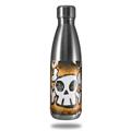 Skin Decal Wrap for RTIC Water Bottle 17oz Cartoon Skull Orange (BOTTLE NOT INCLUDED)