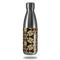 Skin Decal Wrap for RTIC Water Bottle 17oz Leave Pattern 1 Brown (BOTTLE NOT INCLUDED)