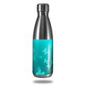 Skin Decal Wrap for RTIC Water Bottle 17oz Bokeh Butterflies Neon Teal (BOTTLE NOT INCLUDED)