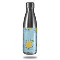 Skin Decal Wrap for RTIC Water Bottle 17oz Lemon Blue (BOTTLE NOT INCLUDED)