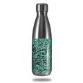 Skin Decal Wrap for RTIC Water Bottle 17oz Folder Doodles Seafoam Green (BOTTLE NOT INCLUDED)
