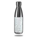 Skin Decal Wrap for RTIC Water Bottle 17oz Watercolor Leaves Blues (BOTTLE NOT INCLUDED)