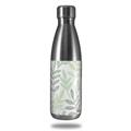 Skin Decal Wrap for RTIC Water Bottle 17oz Watercolor Leaves White (BOTTLE NOT INCLUDED)