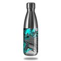 Skin Decal Wrap for RTIC Water Bottle 17oz Baja 0032 Neon Teal (BOTTLE NOT INCLUDED)