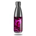 Skin Decal Wrap compatible with RTIC Water Bottle 17oz Liquid Metal Chrome Hot Pink Fuchsia (BOTTLE NOT INCLUDED)