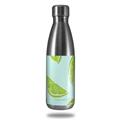 Skin Decal Wrap compatible with RTIC Water Bottle 17oz Limes Blue (BOTTLE NOT INCLUDED)