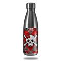 Skin Decal Wrap for RTIC Water Bottle 17oz Emo Skull Bones (BOTTLE NOT INCLUDED)