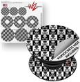 Decal Style Vinyl Skin Wrap 3 Pack for PopSockets Skull Checkerboard (POPSOCKET NOT INCLUDED)