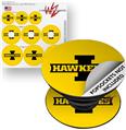 Decal Style Vinyl Skin Wrap 3 Pack for PopSockets Iowa Hawkeyes 02 Black on Gold (POPSOCKET NOT INCLUDED)