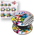 Decal Style Vinyl Skin Wrap 3 Pack for PopSockets Floral Splash (POPSOCKET NOT INCLUDED)