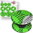 Decal Style Vinyl Skin Wrap 3 Pack for PopSockets Ripped Fishnets Green (POPSOCKET NOT INCLUDED)