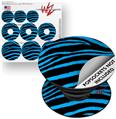 Decal Style Vinyl Skin Wrap 3 Pack for PopSockets Zebra Blue (POPSOCKET NOT INCLUDED)