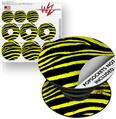 Decal Style Vinyl Skin Wrap 3 Pack for PopSockets Zebra Yellow (POPSOCKET NOT INCLUDED)