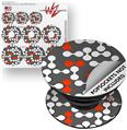 Decal Style Vinyl Skin Wrap 3 Pack for PopSockets Locknodes 04 Red (POPSOCKET NOT INCLUDED)