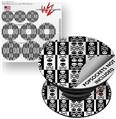 Decal Style Vinyl Skin Wrap 3 Pack for PopSockets Skull And Crossbones Pattern Bw (POPSOCKET NOT INCLUDED)