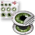 Decal Style Vinyl Skin Wrap 3 Pack for PopSockets Eyeball Green (POPSOCKET NOT INCLUDED)