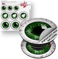 Decal Style Vinyl Skin Wrap 3 Pack for PopSockets Eyeball Green Dark (POPSOCKET NOT INCLUDED)