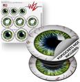 Decal Style Vinyl Skin Wrap 3 Pack for PopSockets Eyeball Blue Green (POPSOCKET NOT INCLUDED)