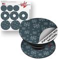 Decal Style Vinyl Skin Wrap 3 Pack for PopSockets Winter Snow Dark Blue (POPSOCKET NOT INCLUDED)
