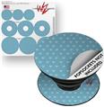 Decal Style Vinyl Skin Wrap 3 Pack for PopSockets Hearts Blue On White (POPSOCKET NOT INCLUDED)