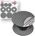Decal Style Vinyl Skin Wrap 3 Pack for PopSockets Hearts Gray On White (POPSOCKET NOT INCLUDED)