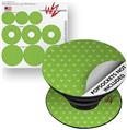 Decal Style Vinyl Skin Wrap 3 Pack for PopSockets Hearts Green On White (POPSOCKET NOT INCLUDED)