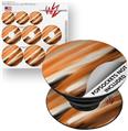 Decal Style Vinyl Skin Wrap 3 Pack for PopSockets Paint Blend Orange (POPSOCKET NOT INCLUDED)
