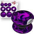 Decal Style Vinyl Skin Wrap 3 Pack compatible with PopSockets Liquid Metal Chrome Purple (POPSOCKET NOT INCLUDED)
