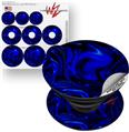 Decal Style Vinyl Skin Wrap 3 Pack compatible with PopSockets Liquid Metal Chrome Royal Blue (POPSOCKET NOT INCLUDED)