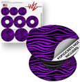 Decal Style Vinyl Skin Wrap 3 Pack for PopSockets Purple Zebra (POPSOCKET NOT INCLUDED)