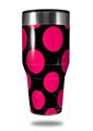 Skin Decal Wrap for Walmart Ozark Trail Tumblers 40oz Kearas Polka Dots Pink On Black (TUMBLER NOT INCLUDED) by WraptorSkinz