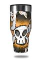 Skin Decal Wrap for Walmart Ozark Trail Tumblers 40oz Cartoon Skull Orange (TUMBLER NOT INCLUDED) by WraptorSkinz