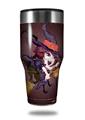 Skin Decal Wrap for Walmart Ozark Trail Tumblers 40oz Cute Halloween Witch on Broom with Cat and Jack O Lantern Pumpkin (TUMBLER NOT INCLUDED) by WraptorSkinz
