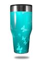 Skin Decal Wrap for Walmart Ozark Trail Tumblers 40oz Bokeh Butterflies Neon Teal (TUMBLER NOT INCLUDED) by WraptorSkinz