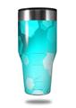 Skin Decal Wrap for Walmart Ozark Trail Tumblers 40oz Bokeh Hex Neon Teal (TUMBLER NOT INCLUDED) by WraptorSkinz