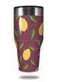 Skin Decal Wrap for Walmart Ozark Trail Tumblers 40oz Lemon Leaves Burgandy (TUMBLER NOT INCLUDED) by WraptorSkinz