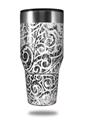 Skin Decal Wrap for Walmart Ozark Trail Tumblers 40oz Folder Doodles White (TUMBLER NOT INCLUDED) by WraptorSkinz