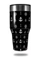 Skin Decal Wrap for Walmart Ozark Trail Tumblers 40oz Nautical Anchors Away 02 Black (TUMBLER NOT INCLUDED) by WraptorSkinz