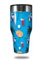 Skin Decal Wrap for Walmart Ozark Trail Tumblers 40oz Beach Party Umbrellas Blue Medium (TUMBLER NOT INCLUDED) by WraptorSkinz