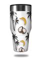 Skin Decal Wrap for Walmart Ozark Trail Tumblers 40oz Coconuts Palm Trees and Bananas White (TUMBLER NOT INCLUDED) by WraptorSkinz