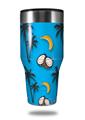 Skin Decal Wrap for Walmart Ozark Trail Tumblers 40oz Coconuts Palm Trees and Bananas Blue Medium (TUMBLER NOT INCLUDED) by WraptorSkinz