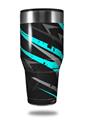 Skin Decal Wrap for Walmart Ozark Trail Tumblers 40oz - Baja 0014 Neon Teal (TUMBLER NOT INCLUDED)