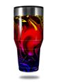 Skin Decal Wrap for Walmart Ozark Trail Tumblers 40oz - Liquid Metal Chrome Flame Hot (TUMBLER NOT INCLUDED)