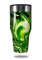 Skin Decal Wrap for Walmart Ozark Trail Tumblers 40oz - Liquid Metal Chrome Neon Green (TUMBLER NOT INCLUDED)