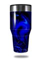 Skin Decal Wrap for Walmart Ozark Trail Tumblers 40oz - Liquid Metal Chrome Royal Blue (TUMBLER NOT INCLUDED)