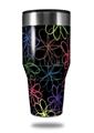 Skin Decal Wrap for Walmart Ozark Trail Tumblers 40oz Kearas Flowers on Black (TUMBLER NOT INCLUDED) by WraptorSkinz