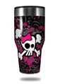 Skin Decal Wrap for Walmart Ozark Trail Tumblers 40oz Girly Skull Bones (TUMBLER NOT INCLUDED) by WraptorSkinz