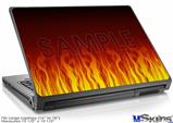 Laptop Skin (Large) - Fire Flames on Black