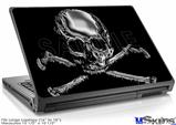 Laptop Skin (Large) - Chrome Skull on Black