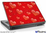 Laptop Skin (Large) - Glass Hearts Red